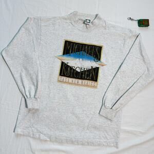 Vintage 90's Heavyweight Michael's Kitchen New Mexico Long Sleeve T-Shirt - L